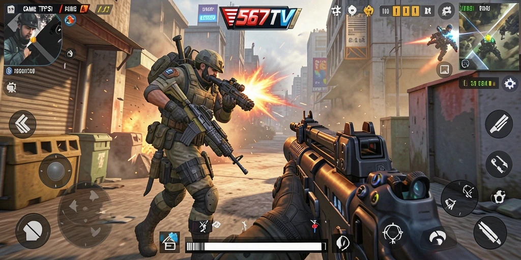 Screenshot gameplay TPS yang mendebarkan di 567TV.