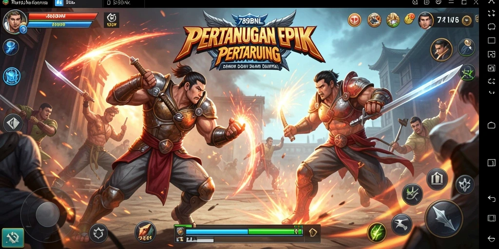 Tampilan pertarungan seru dalam game Fighting 789BNL.