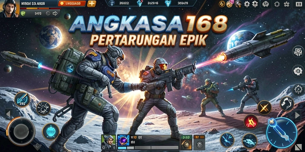 Tampilan gameplay yang mendebarkan dan menakjubkan dari ANGKASA168.