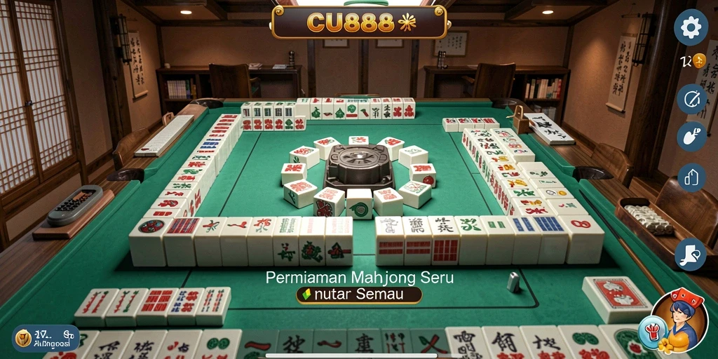 Tampilan gameplay Mahjong menantang di CU888 dengan grafis menarik.