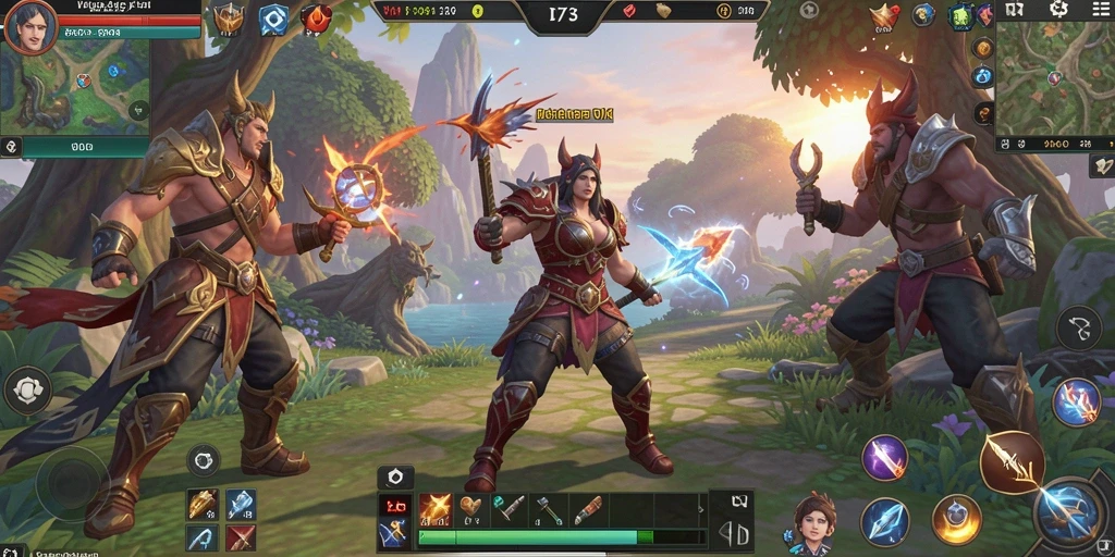 Tampilan menarik saat beraksi dalam game MMORPG D73.