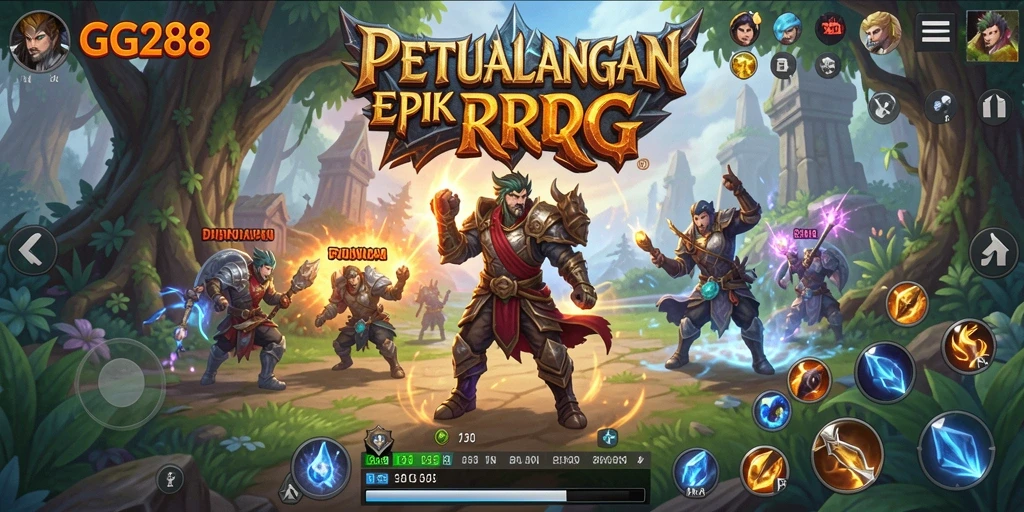 Tampilan gameplay GG288 yang menakjubkan dan detail.