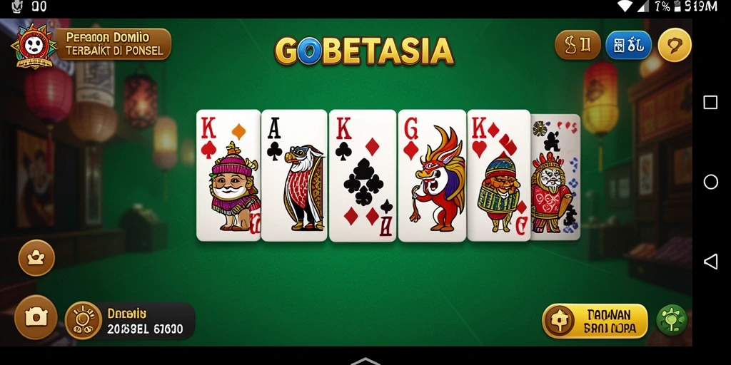 Tampilan gameplay GOBETASIA yang menarik saat bermain Domino.