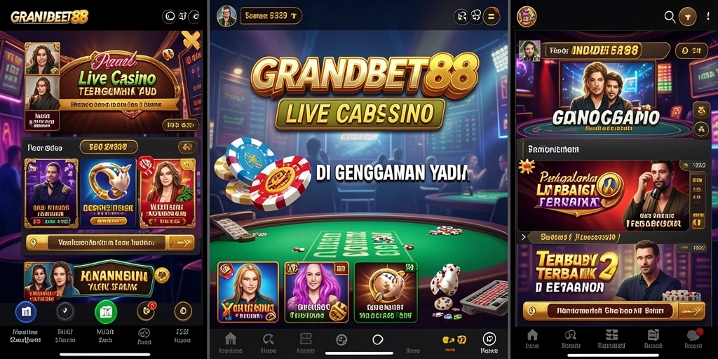 Screenshot gameplay Live Casino dengan dealer profesional dan interaksi seru.