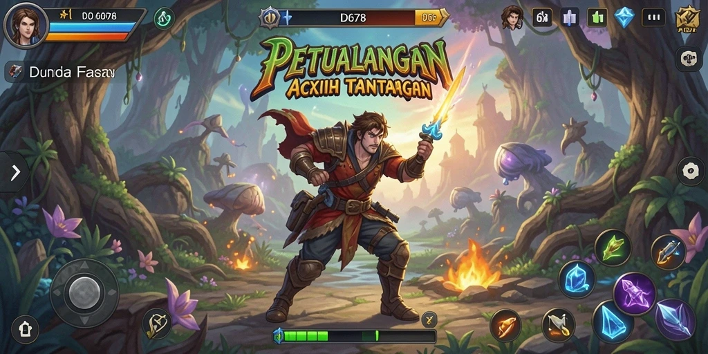 Screenshot menunjukkan aksi seru pertarungan di game ARPG ID678.