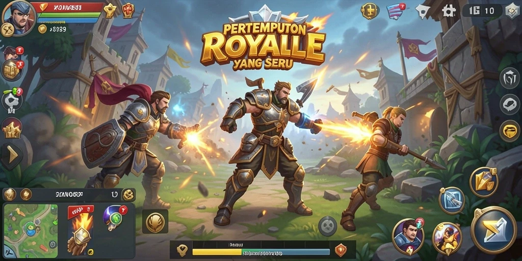 Screenshot KNO89 menampilkan aksi pertempuran seru dalam Battle Royale.