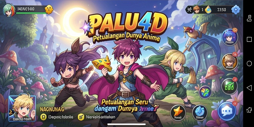 Screenshot PALU4D menampilkan aksi seru dalam dunia Anime.