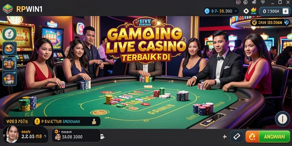 Tampilan RPWIN1 yang menampilkan gameplay Live Casino yang mengasyikkan.