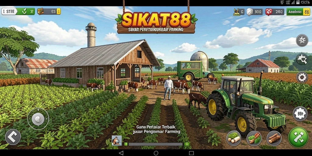 Tampilan gameplay SIKAT88 yang menawan dengan berbagai tanaman dan hewan.