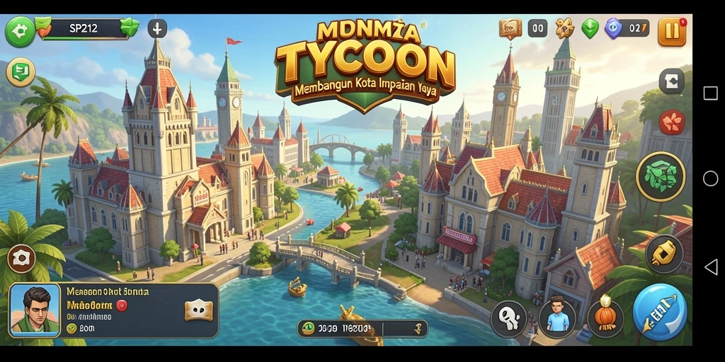 Gameplay SP212 yang menarik saat membangun kota impian.