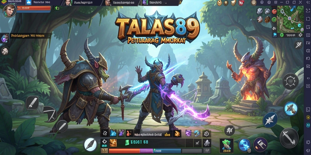 Tampilan gameplay menakjubkan di dunia fantasi MMORPG.