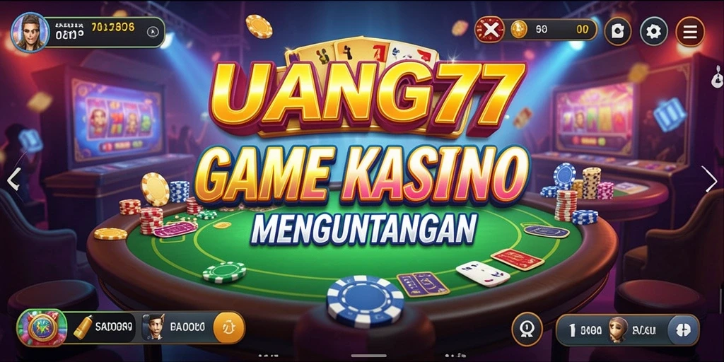 Screenshot UANG77 menampilkan gameplay seru dan fitur menarik dari permainan Kasino.